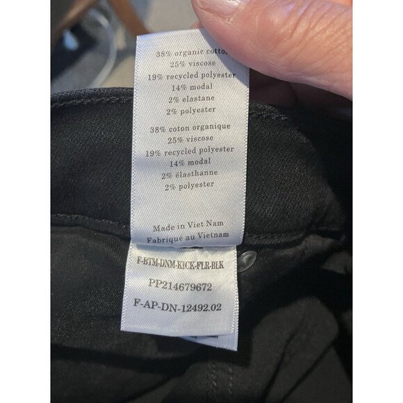 NWT Everlane Women's Black Kick Flare Denim Jeans Pant Organic Cotton MSRP $128 - Picture 15 of 15
